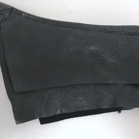 HANDMADE Kid Leather layered CORSET BELT 32x6 M L boho hippie - Picture 9 of 12